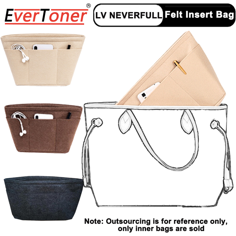 Women Bags Lv - Evertoner สำหรับ Lv neverfull PM มิลลิเมตรรู้สึกแทรกกระเป๋าออแกไนเซอร์แต่งหน้ากระเป๋าถือออแกไนเซอร์เดินทางภายในกระเป๋าผู้หญิงแบบพกพาเครื่องสำอาง