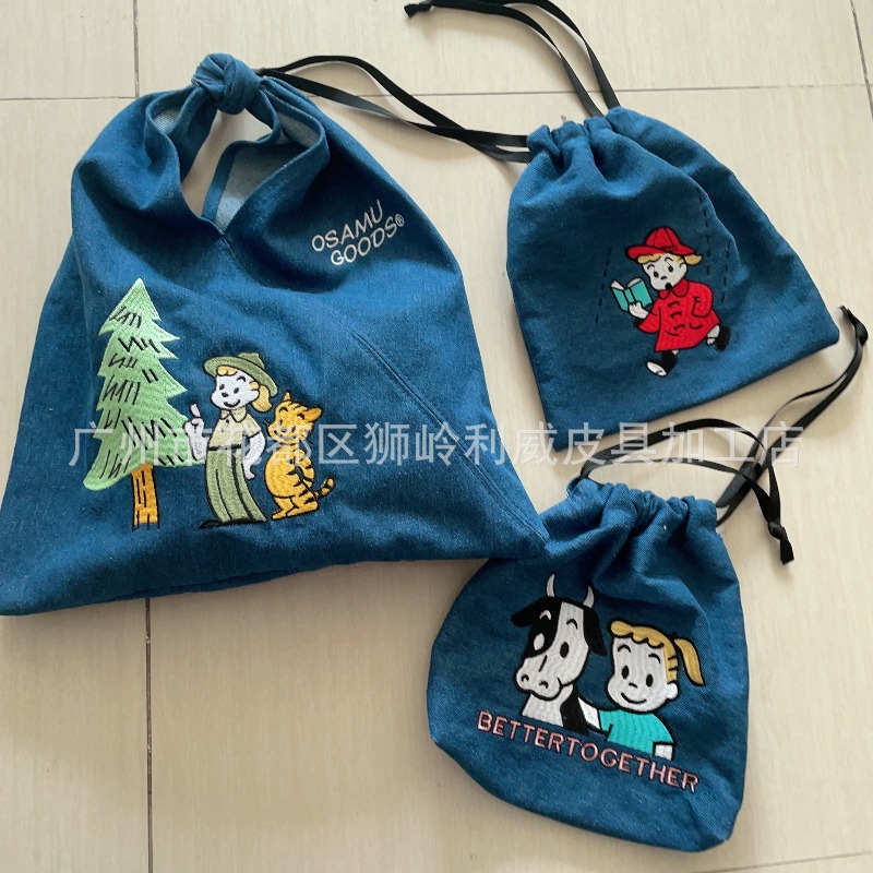 Women'S Bags Handbags - สินค้า OSAMU สุดฮิต ซีรีส์กระเป๋าถือแฟชั่นปักลายการ์ตูนน่ารัก กระเป๋าถือเดนิมลำลอง ของขวัญวันเกิดสำหรับผู้หญิง