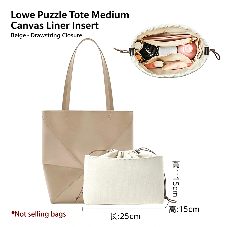 Women Bags Accessories - กระเป๋าใส่ของแบบซิปสำหรับกระเป๋าถือ Loewe น้ำหนักเบา ใช้เป็นซับในจัดเก็บของ อุปกรณ์เสริมสำหรับกระเป๋า