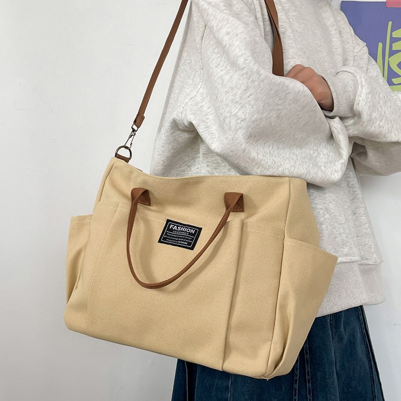 Women'S Work Bags Tote - กระเป๋าผ้าแคนวาสใบใหญ่สำหรับผู้หญิง, กระเป๋าทำงานสไตล์มินิมอล - กระเป๋าช้อปปิ้งสำหรับเดินทางที่กว้างพิเศษ, กระเป๋าสะพายข้างแบบทนทานสำหรับไปโรงเรียน