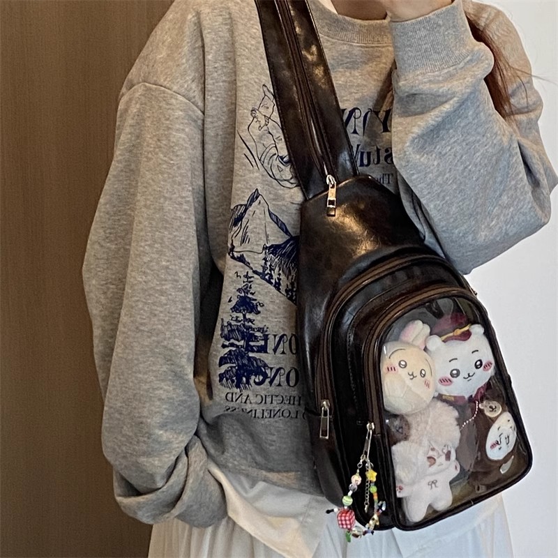 Women'S Bags Everyday - JIAERDI อะนิเมะอิทะกระเป๋าเหมาะกับตุ๊กตา 20 ซม.ผู้หญิงหนังกระเป๋าเป้สะพายหลังกว้างขวางสุภาพสตรีมัลติฟังก์ชั่โปร่งใสกระเป๋าสะพายข้างกระเป๋า 2025 ใหม่