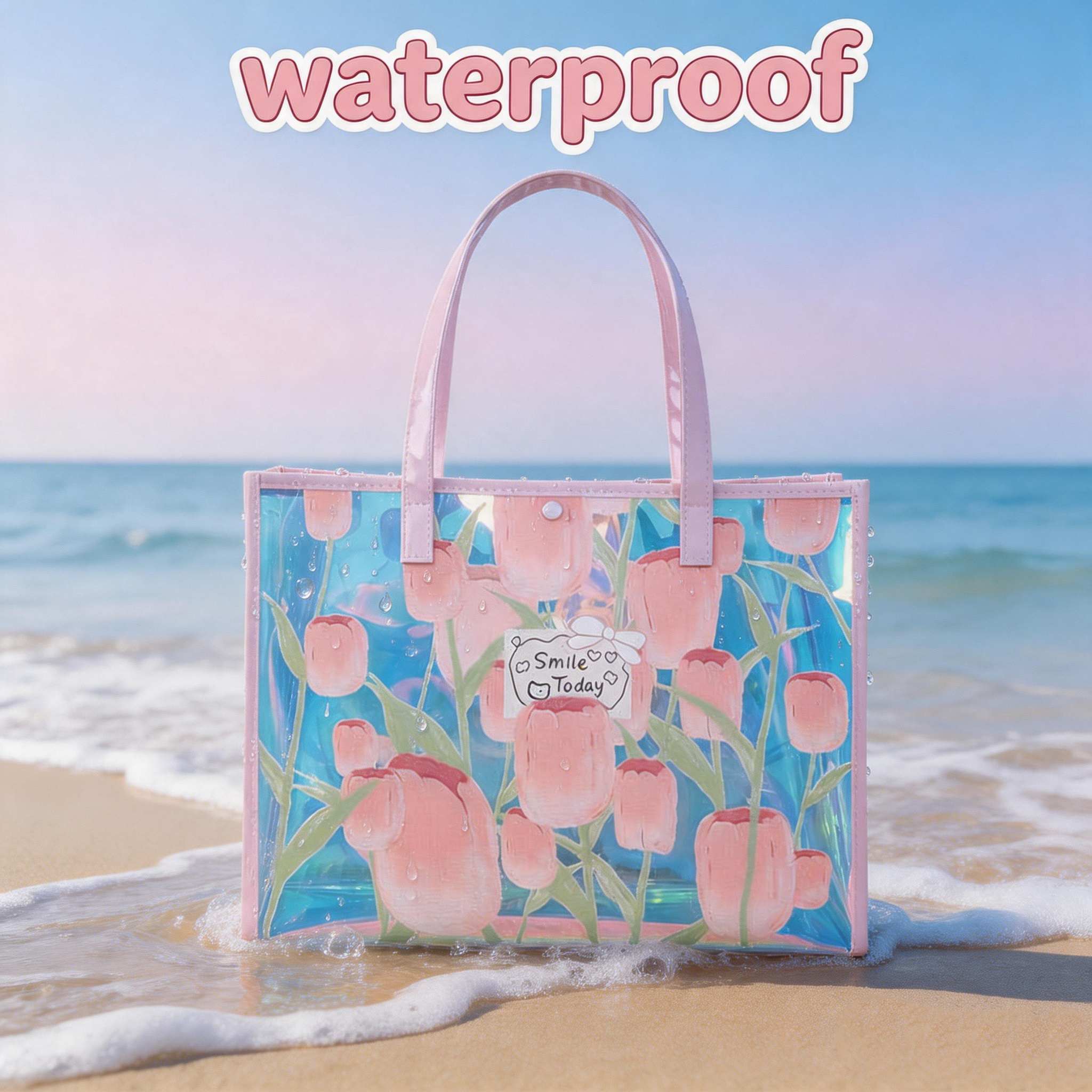 Women Bags Lv - กระเป๋าถือกันน้ำน้ำหนักเบาสำหรับผู้หญิง ความจุขนาดใหญ่ กระเป๋าสะพายไหล่มีซิป กระเป๋าสำหรับไปชายหาด ช้อปปิ้ง เดินทาง