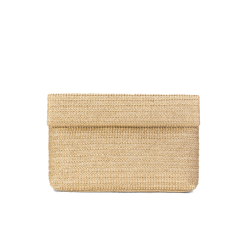 Flap Bag Envelope - 3 ชิ้นกระเป๋าคลัทช์ผู้หญิงฟางสานพับพนังปกถุงซอง