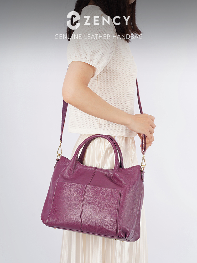 Women'S Work Bags Tote - กระเป๋าโท้ทหนังแท้ Zency ขนาดใหญ่สำหรับผู้หญิง ความจุเยอะ สะพายไหล่ สำหรับทำงาน
