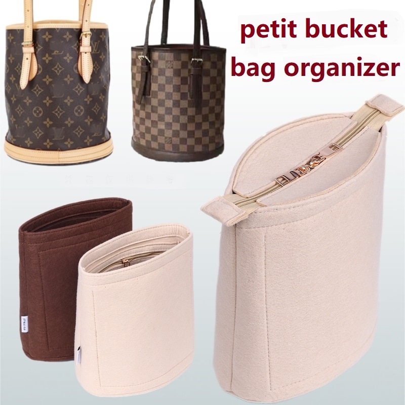 Women Bags Lv - กระเป๋าจัดระเบียบสำหรับใส่ในกระเป๋าเครื่องสำอาง Lv Petit Bucket สามารถเลือกสีได้