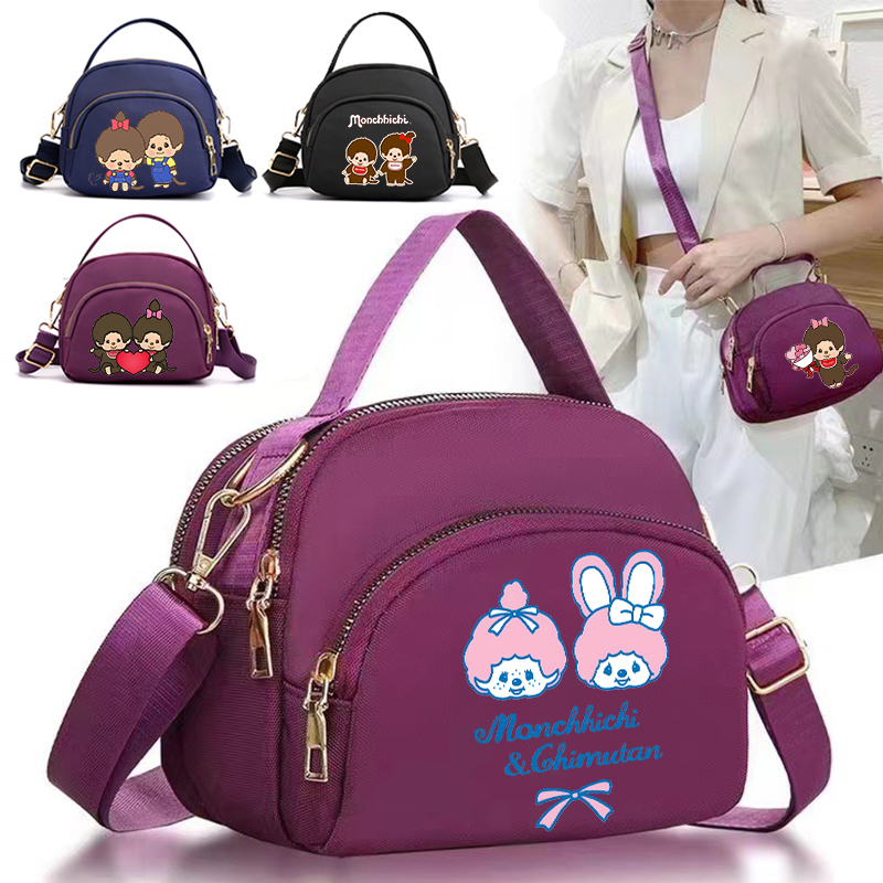 Women'S Bags Handbags - MONCHHICHI กระเป๋าสะพายข้างผู้หญิงการ์ตูนอะนิเมะซิปกระเป๋าสะพายโทรศัพท์มือถือเลดี้หญิงมัลติฟังก์ชั่นมินิกระเป๋าถือกระเป๋าสตางค์