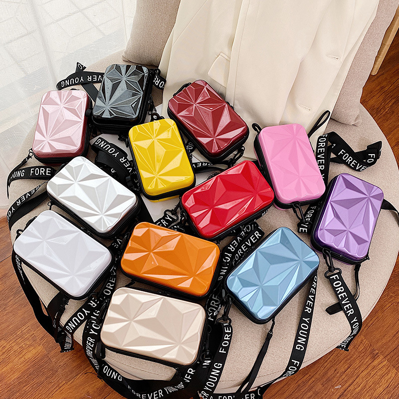 Women'S Elle Bags - ใหม่ 7 นิ้ว PC Lage กระเป๋าทรงสี่เหลี่ยมขนาดเล็กกระเป๋าสะพายข้างผู้หญิงฮาร์ดเอลล์พลาสติกกระเป๋าเดินทางกระเป๋าเครื่องสำอางกระเป๋ากระเป๋าโท้ทขนาดเล็ก