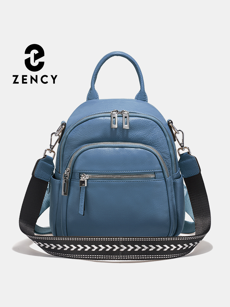 Women Bags For Work - เซนซีกระเป๋าเป้สะพายหลังหนังแท้ขนาดเล็กกระเป๋าเป้สะพายหลังดีไซน์หลายกระเป๋าสายกว้างกระเป๋าสะพายแบบแปลงสภาพได้สำหรับเดินทางทำงาน