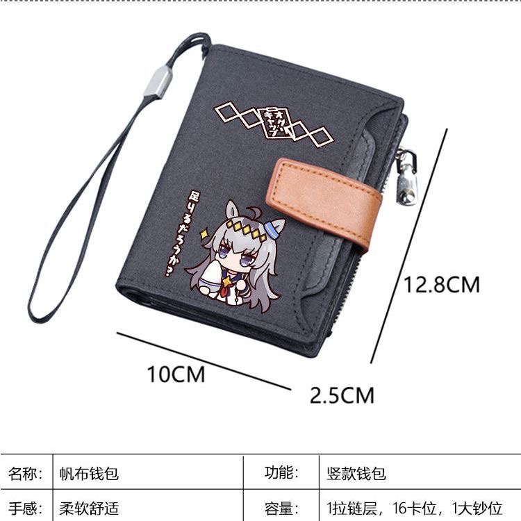 Women Bags Accessories - กระเป๋าสตางค์คอสเพลย์อนิเมะญี่ปุ่นลายลิตเติ้ลคุริ แบบสั้น พกพาสะดวก สำหรับใส่บัตรนักเรียน เหมาะสำหรับทั้งผู้ชายและผู้หญิง