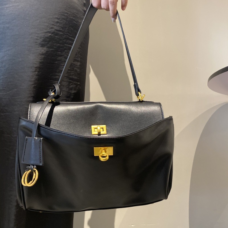 Women Bags Aldo - กระเป๋าถือหนังแท้สำหรับผู้หญิง ความจุขนาดใหญ่ ดีไซน์เรียบหรู กระเป๋าสะพายไหล่หนังวัว แฟชั่นสำหรับผู้หญิง กระเป๋าถือลำลองสำหรับการเดินทาง