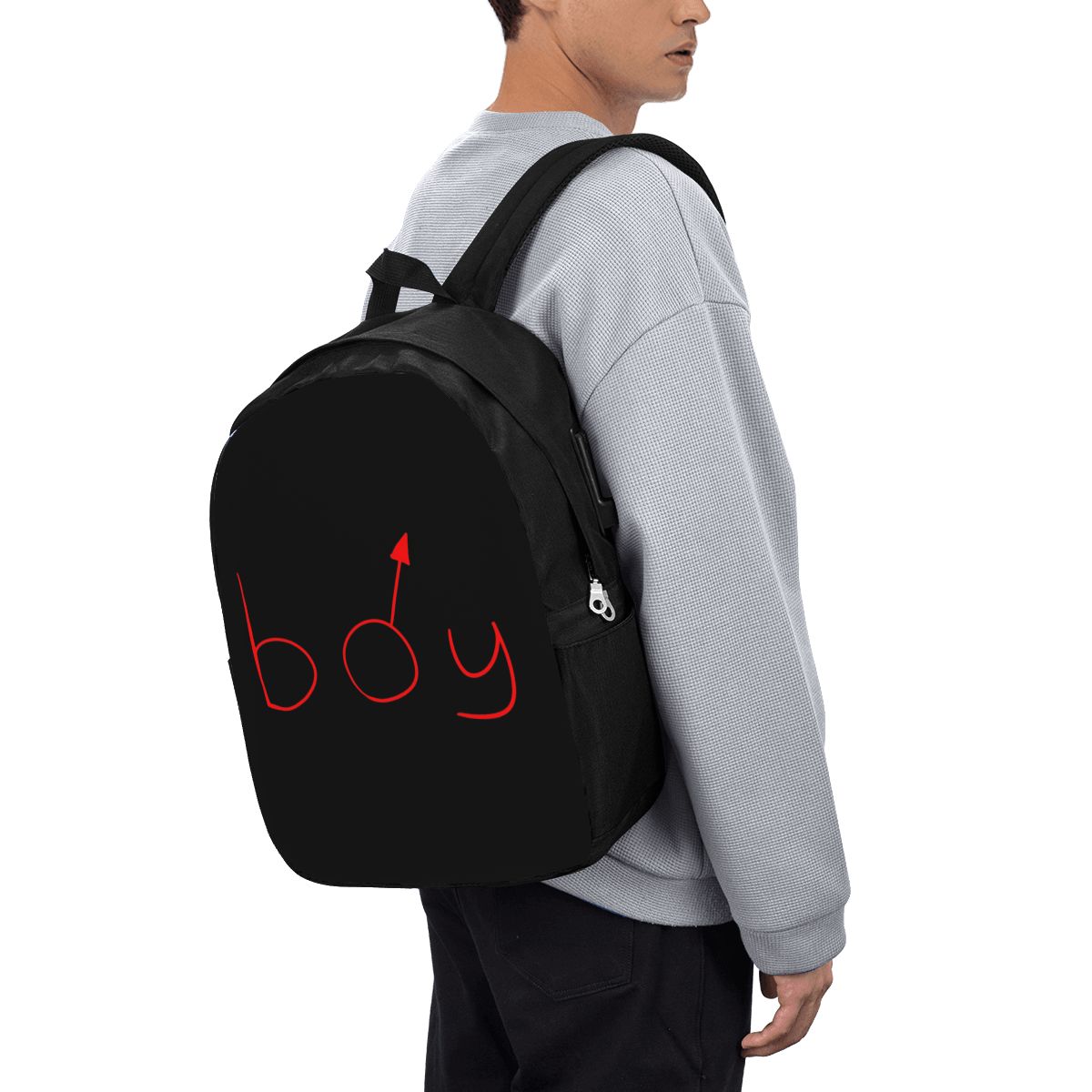 Women Bags College - โบย์โมเดอร์กระเป๋าเป้สะพายหลังใส่หมวกและเสื้อเชิ้ต กระเป๋าใส่โน๊ตบุ๊ค กระเป๋าคอมพิวเตอร์ กระเป๋านักเรียน กระเป๋าสะพายแล็ปท็อปสำหรับผู้ชายผู้หญิง