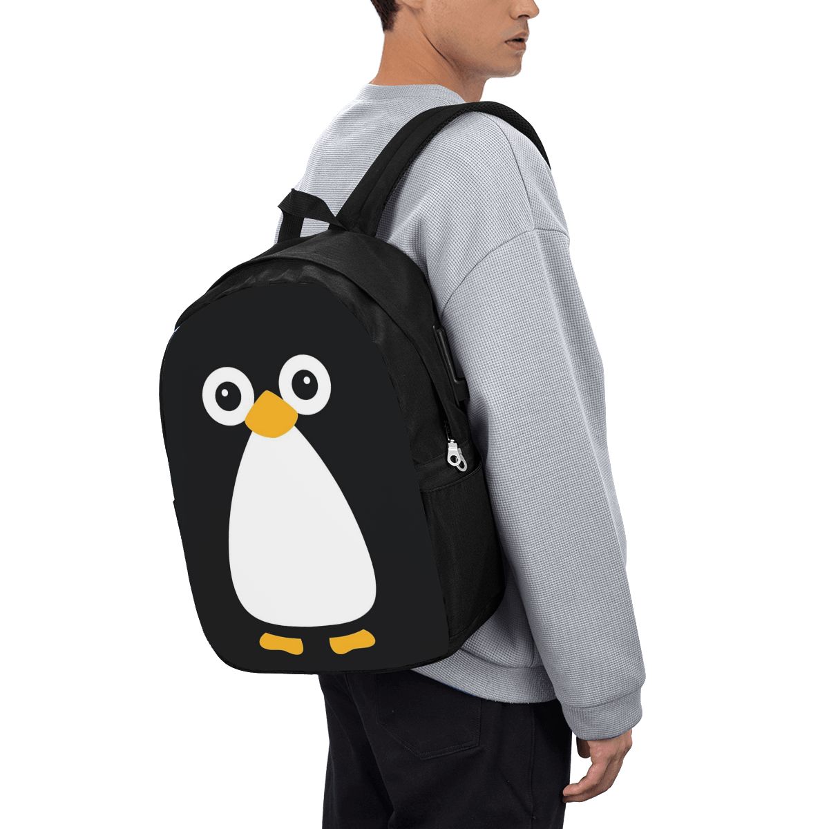 Women Bags Laptop - กระเป๋าเป้สะพายหลังลายเพนกวินน่ารัก กระเป๋าใส่โน๊ตบุ๊ค กระเป๋าคอมพิวเตอร์ กระเป๋านักเรียน กระเป๋าสะพายไหล่สำหรับผู้ชายและผู้หญิง