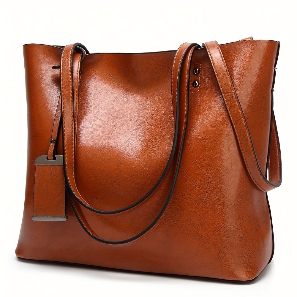 Women Bags For Work - กระเป๋าหนังผู้หญิงย้อนยุคแฟชั่นคลาสสิกกระเป๋าถือสะพายเอกสารกระเป๋าทำงานกระเป๋าเดินทางกระเป๋าคอมพิวเตอร์พาร์ทิชัน