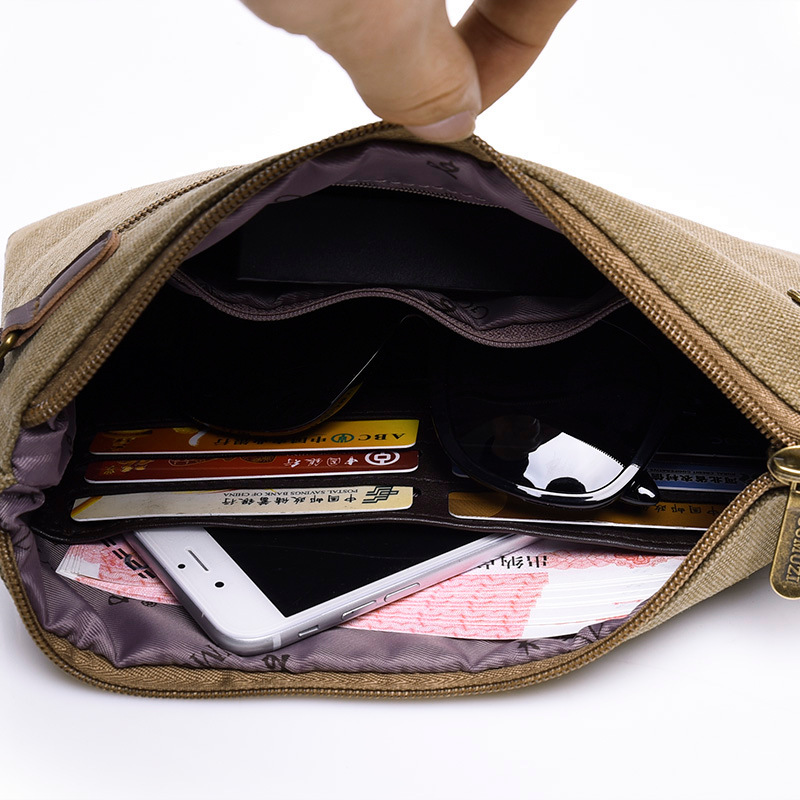 กระเป๋าคล้องมือแบบซิป ผ้าแคนวา - Flap Bag Envelope บทวิจารณ์และราคา