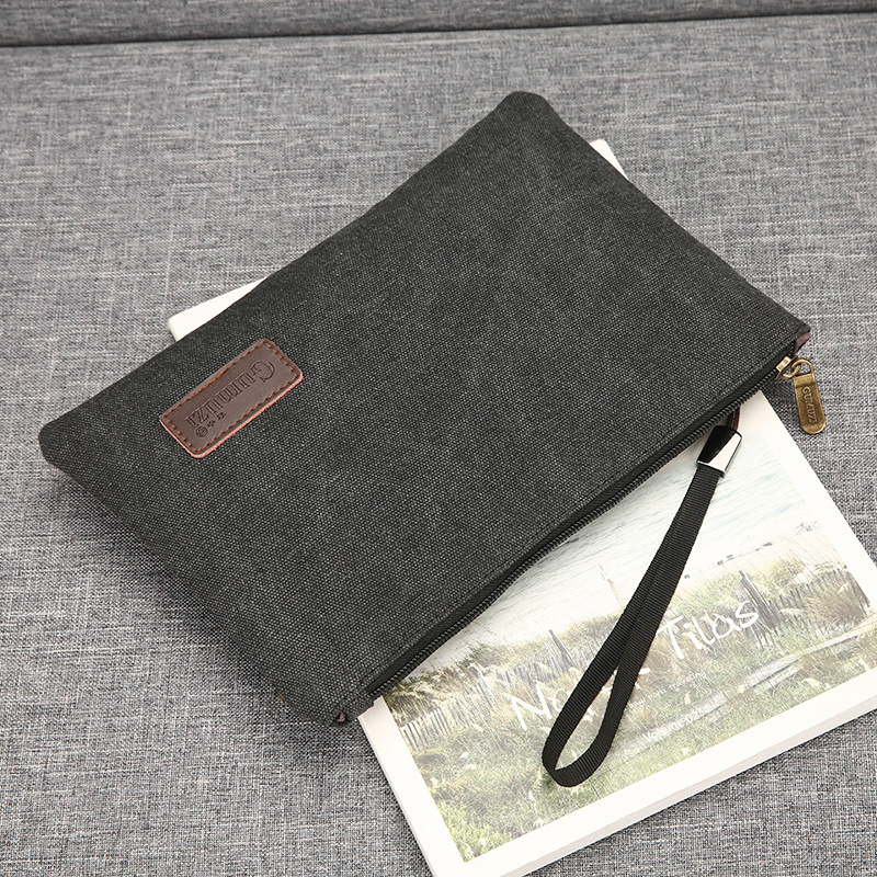 กระเป๋าคล้องมือแบบซิป ผ้าแคนวา - Flap Bag Envelope บทวิจารณ์และราคา