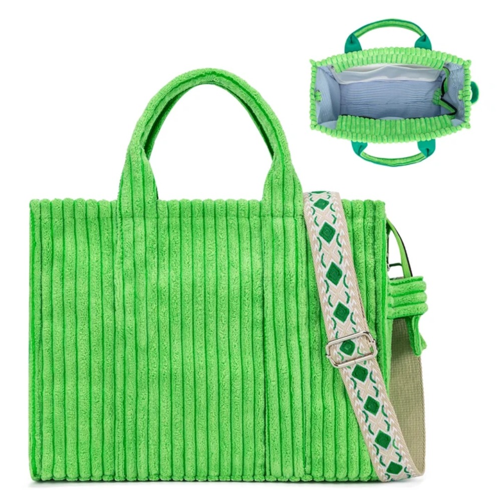 กระเป๋าผ้าคอร์ดูรอยสำหรับผู้หญ - Women'S Work Bags Tote บทวิจารณ์และราคา
