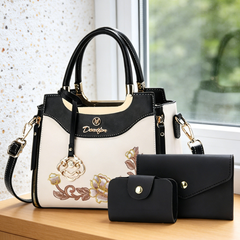 ชุดกระเป๋าถือปักลายคุณภาพสูง 3 - Women Bags For Work บทวิจารณ์และราคา