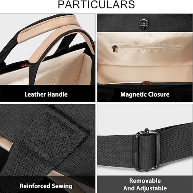 กระเป๋าผ้าแคนวาสขนาดใหญ่สำหรับ - Women'S Work Bags Tote บทวิจารณ์และราคา