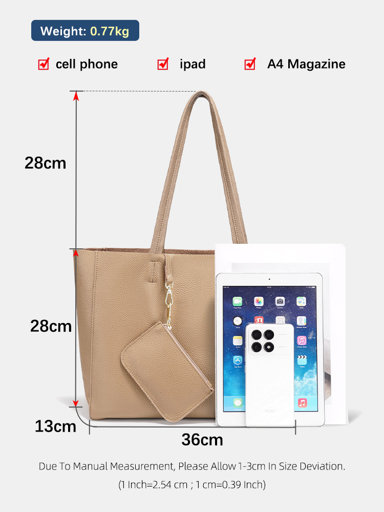 กระเป๋าถือขนาดใหญ่หนังแท้ Zenc - Women Bags For Work บทวิจารณ์และราคา