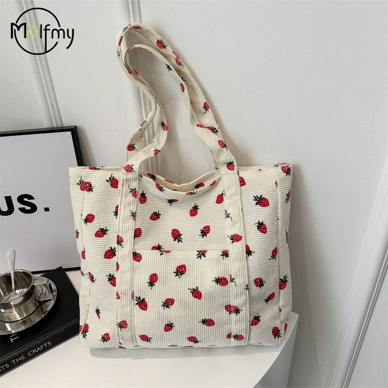 Corduroyกระเป๋าถือสตรอเบอร์รี่ - Women Bags Guess บทวิจารณ์และราคา