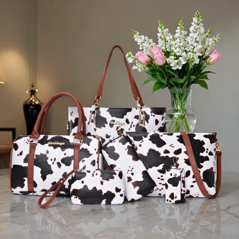 ชุดกระเป๋าถือแฟชั่นลายหนังวัว  - Women'S Bags Handbags บทวิจารณ์และราคา