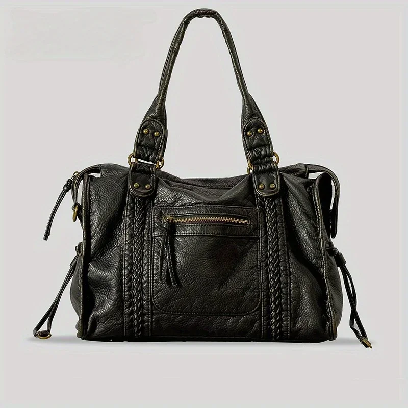 แฟชั่นของผู้หญิงวินเทจล้างหนัง - Women'S Work Bags Tote บทวิจารณ์และราคา