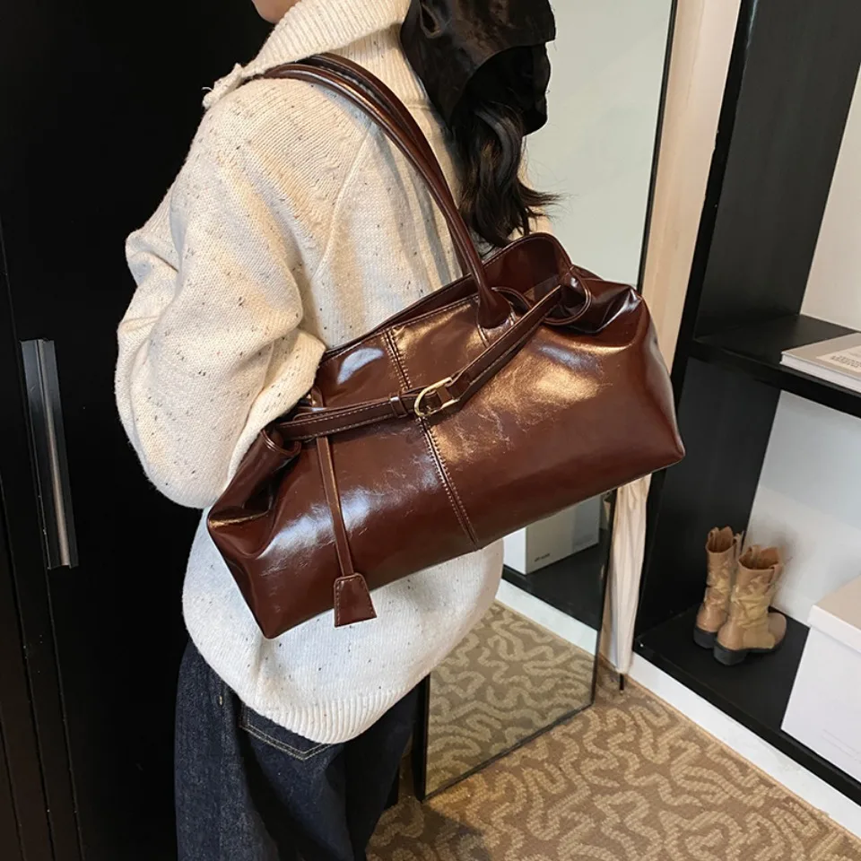 กระเป๋าถือหนัง PU แบบโฮโบสำหรั - Women'S Work Bags Tote บทวิจารณ์และราคา