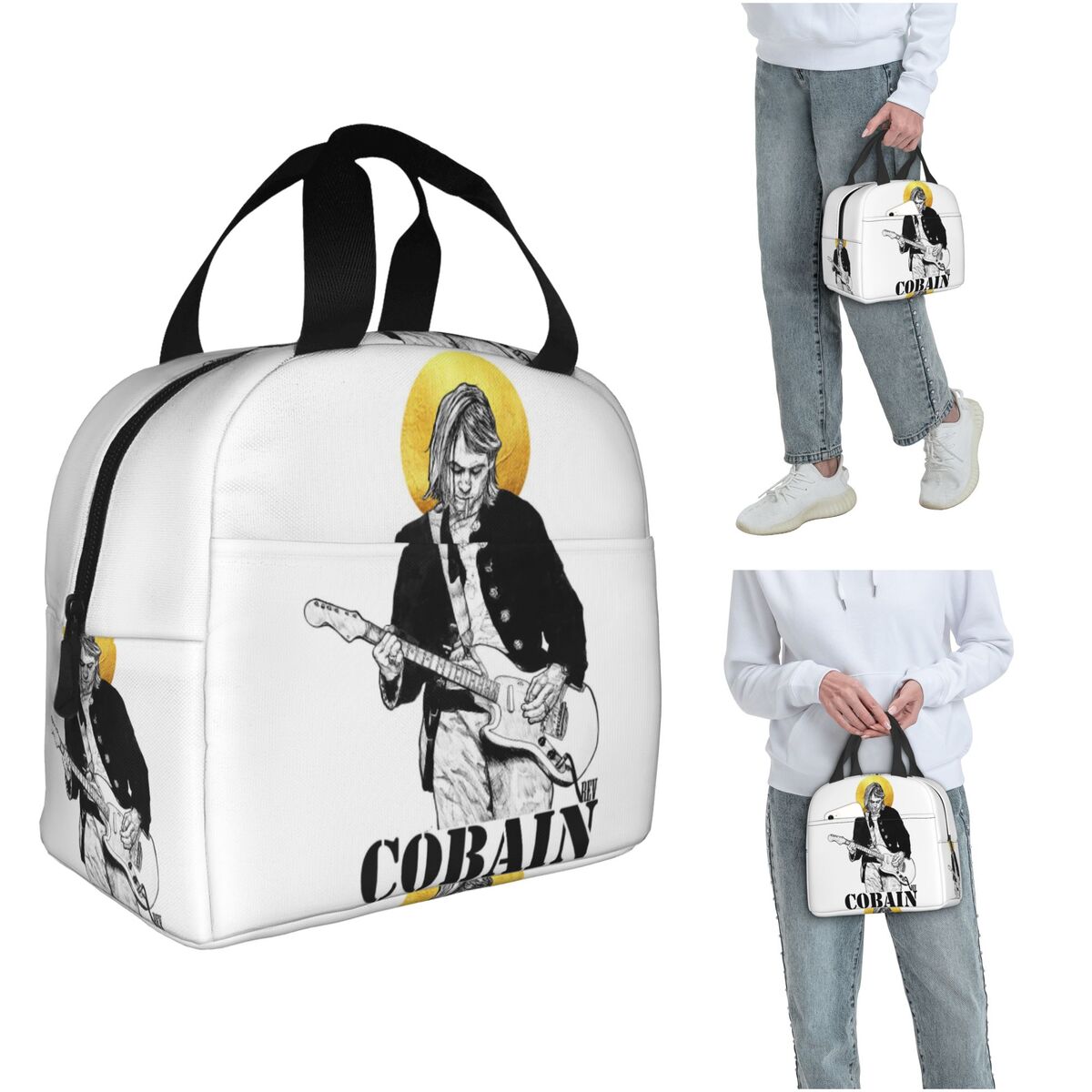 Kurt Cobain ถุงอาหารกลางวันฉนว - Women Bags Kurt บทวิจารณ์และราคา