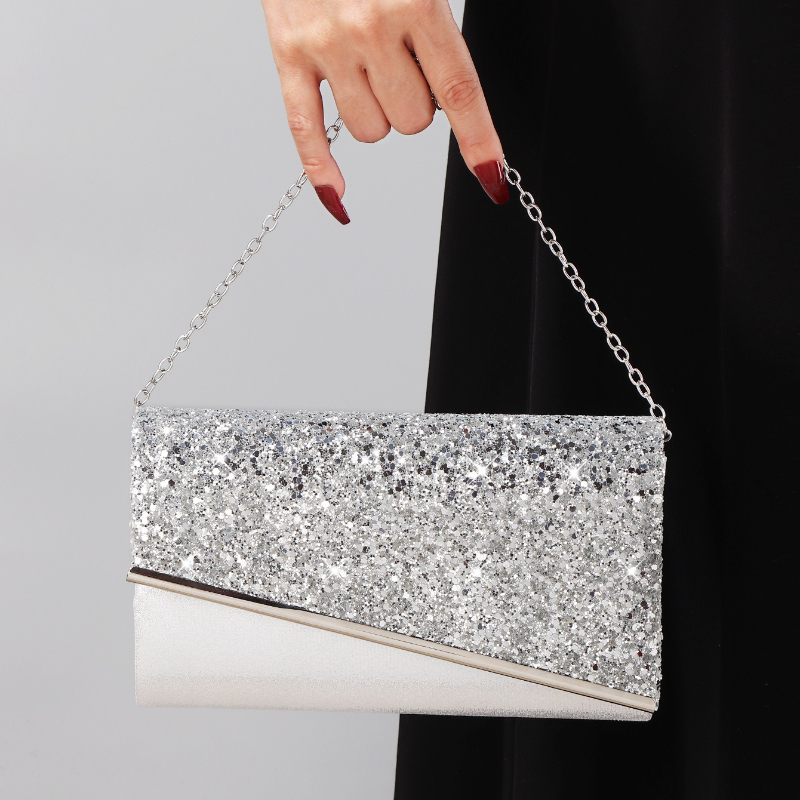 กระเป๋าคลัทช์ซองจดหมายสีเงินวิ - Flap Bag Envelope บทวิจารณ์และราคา