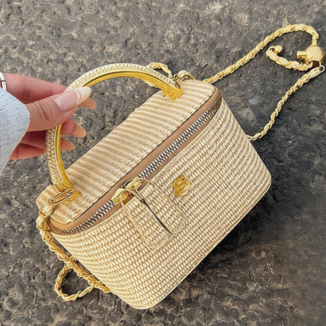 กระเป๋าถือแบบกล่องลายทอใหม่ปี  - Women Bags Golden บทวิจารณ์และราคา