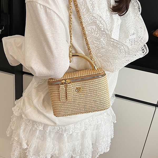 กระเป๋าถือแบบกล่องลายทอใหม่ปี  - Women Bags Golden บทวิจารณ์และราคา